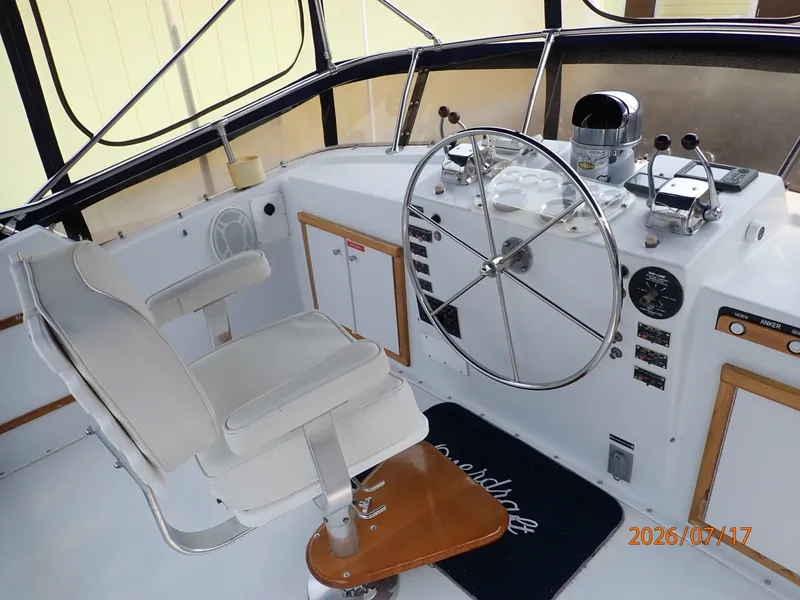 Slide: The Image of 48' Hatteras flybridge helm2 - 6885867