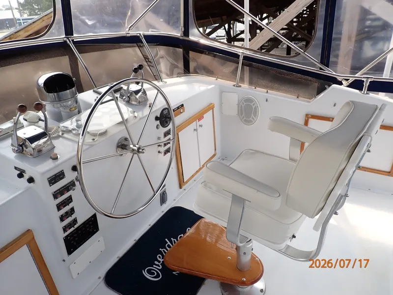 Slide: The Image of 48' Hatteras flybridge helm1 - 6885866