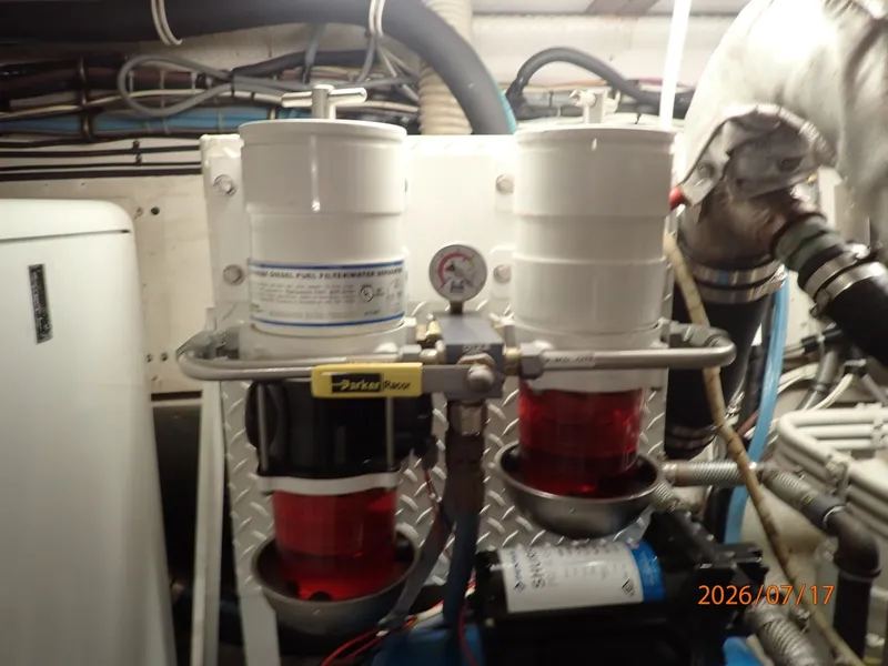 Slide: The Image of 48' Hatteras port Racor fuel filters - 6885916