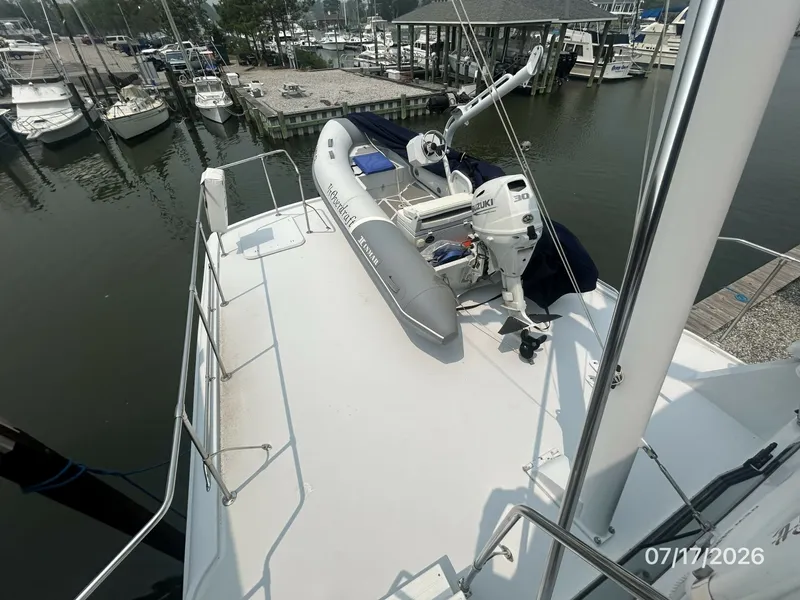 Slide: The Image of 48' Hatteras tender deck aft - 6885936