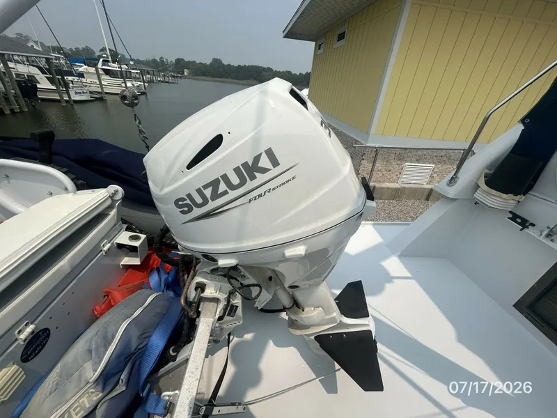 Slide: The Image of 48' Hatteras tender outboard - 6885943
