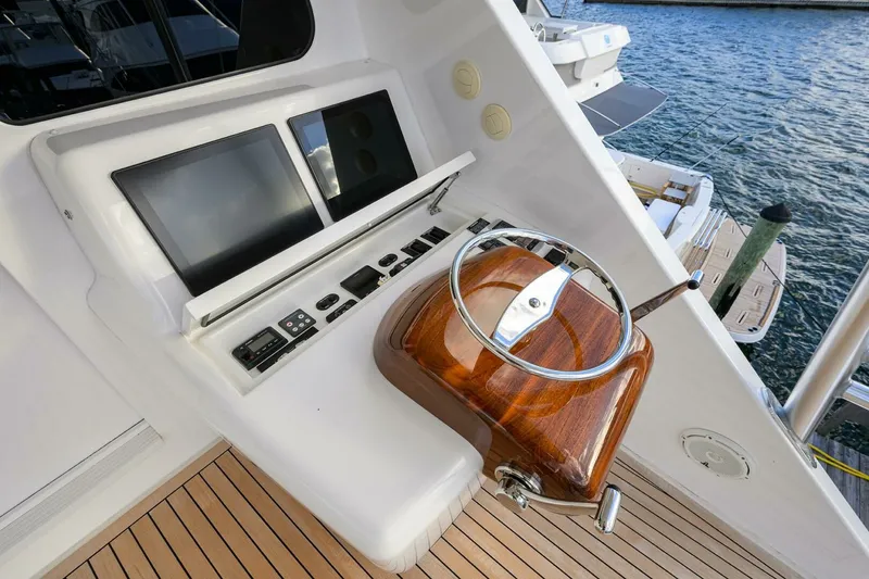 Slide: The Image of Viking 92 CHINA TIME - Enclosed Flybridge Aft Deck 2020 Viking 92 Convertible CHINA TIME - 6888678