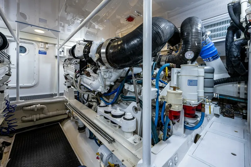 Slide: The Image of Engine Room 2005 Viking 74 Convertible - Reel Estate - 6889911