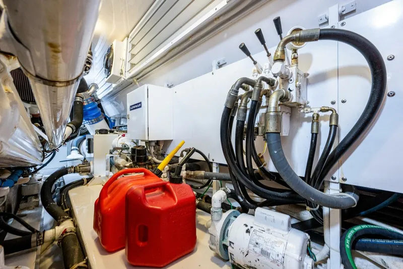 Slide: The Image of Engine Room 2005 Viking 74 Convertible - Reel Estate - 6889915
