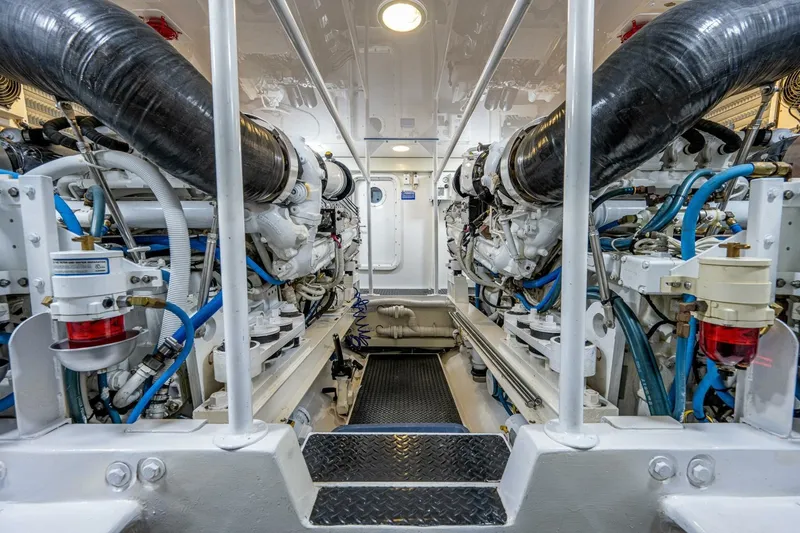 Slide: The Image of Engine Room 2005 Viking 74 Convertible - Reel Estate - 6889909