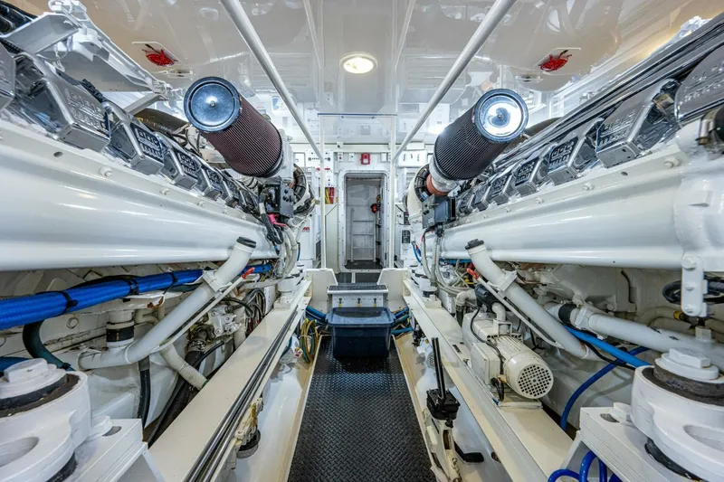 Slide: The Image of Engine Room 2005 Viking 74 Convertible - Reel Estate - 6889906