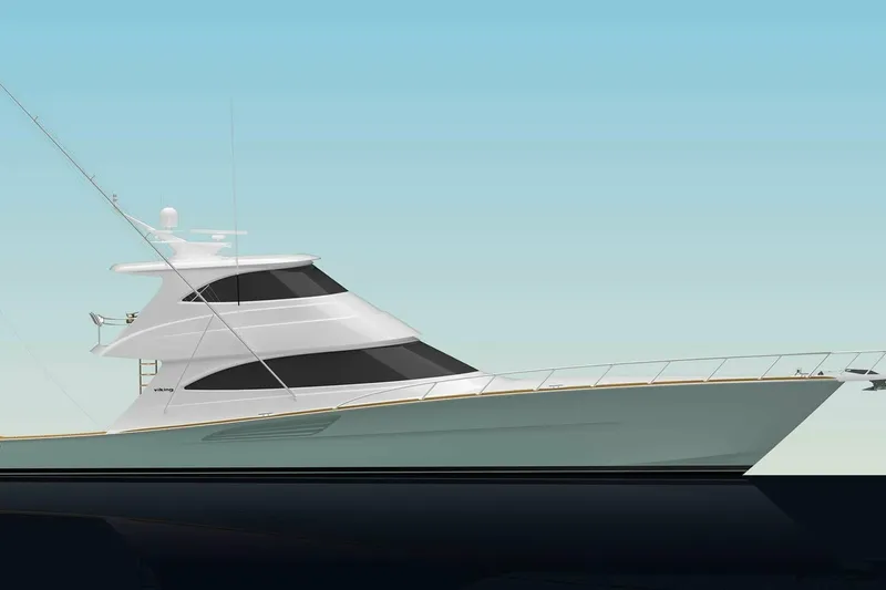 The Image of Viking 74 Enclosed Bridge - Profile Rendering 2026 Viking 74 Enclosed Bridge - 6889994