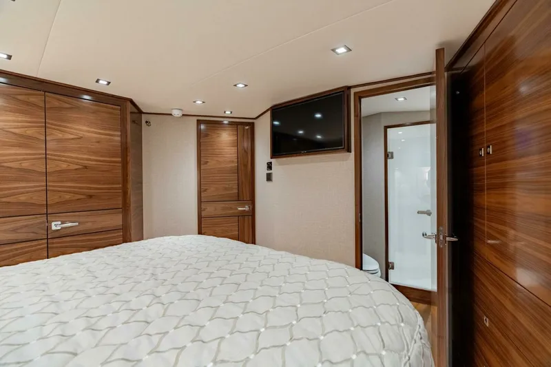 Slide: The Image of Viking68 Convertible - Master Stateroom 2026 Viking 68 Convertible - 6890430