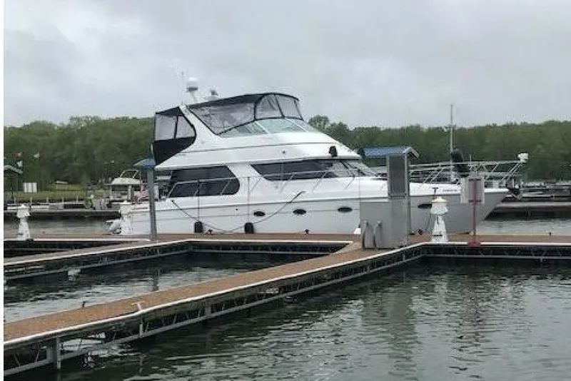 Slide: The Image of Carver Yachts 450 Voyager Pilothouse 1999 - 6957247