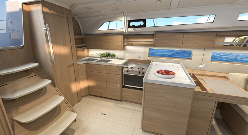 Slide: The Image of Beneteau Oceanis 42 Galley - Drawing - 6980323