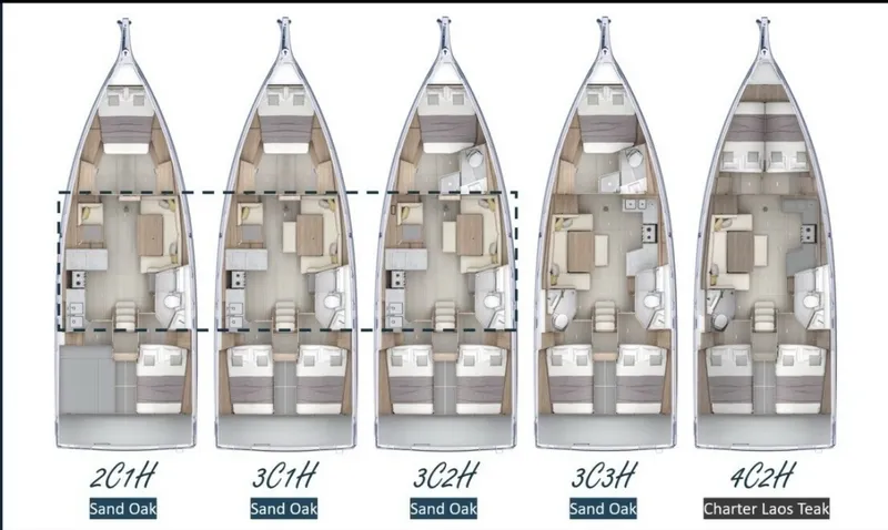 Slide: The Image of Beneteau Oceanis 42 Offered in 5 different layouts - 6980327