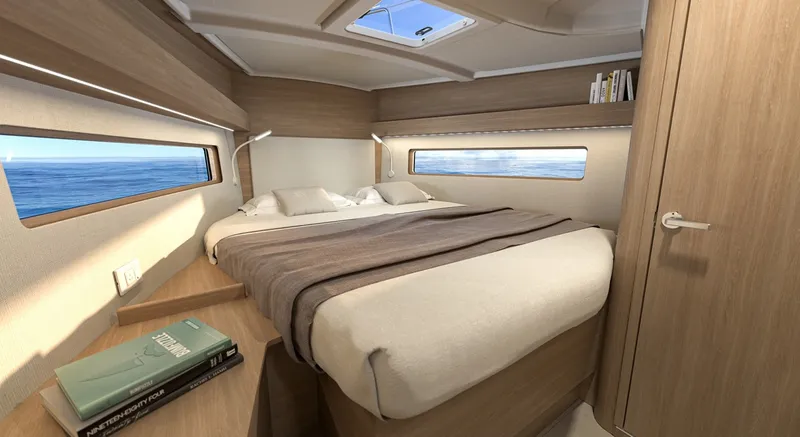 Slide: The Image of Beneteau Oceanis 42 Master Cabin with En Suite Head (optional) - Drawing - 6980325