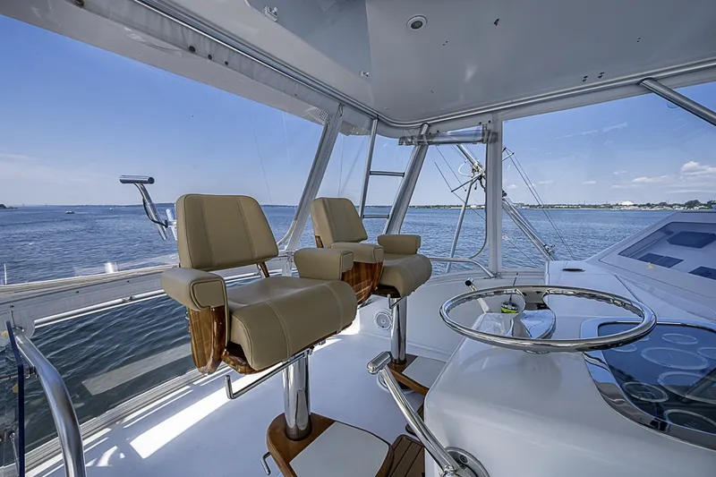 Slide: The Image of Viking 52 - Catchin Time - Flybridge Helm Seats 2002 Viking 52 Convertible - Catchin Time - 7649748
