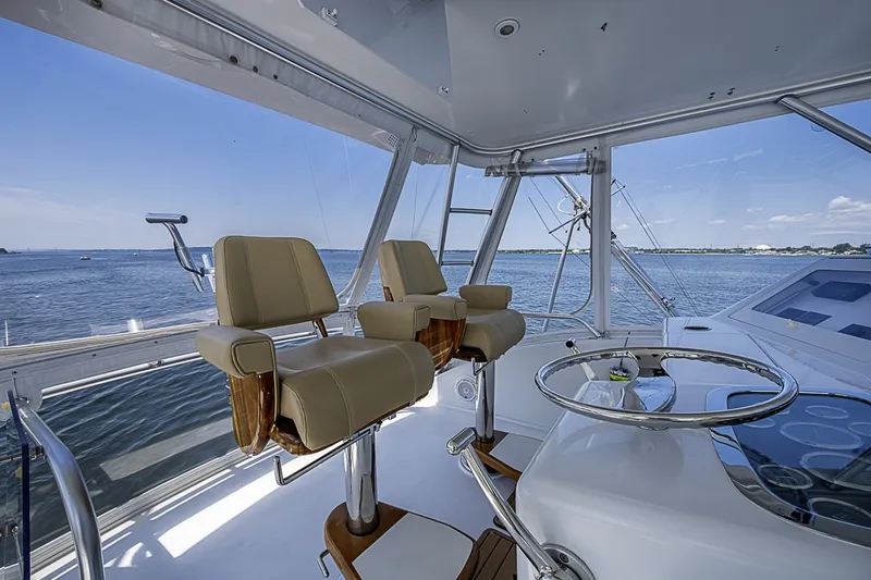 Slide: The Image of Viking 52 - Catchin Time - Flybridge Helm Seats 2002 Viking 52 Convertible - Catchin Time - 7088793