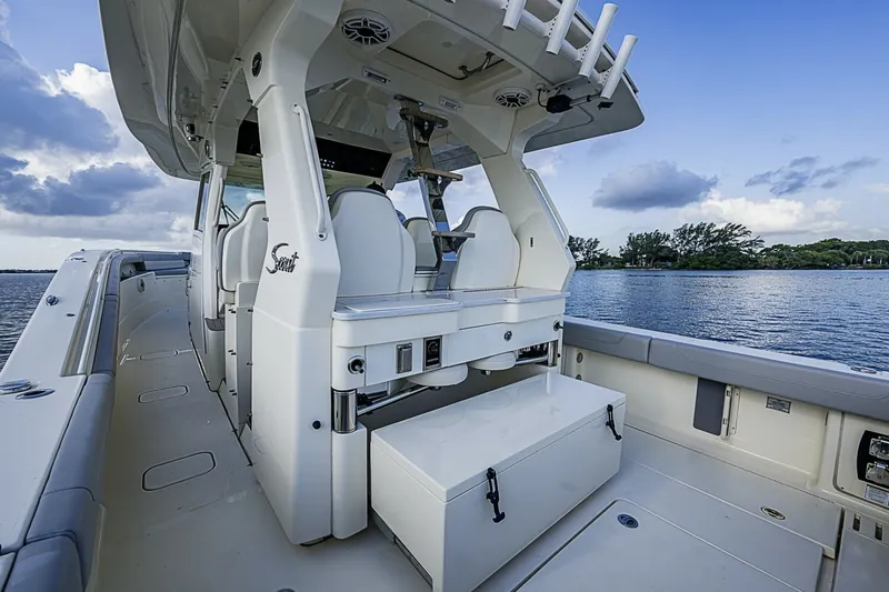 Slide: The Image of Scout 42 Maizey Blue - Exterior Cockpit 2024 Scout 42 LXF Maizey Blue - 7454564