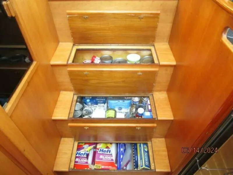 Slide: The Image of 42' Sabre galley steps storage - 7385010