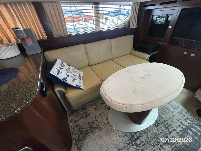 Slide: The Image of 40' Sea Ray salon starboard seating2  - 7228362