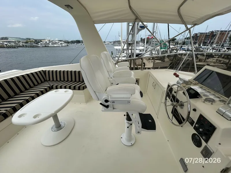 Slide: The Image of 54' Hatteras flybridge port - 7288057