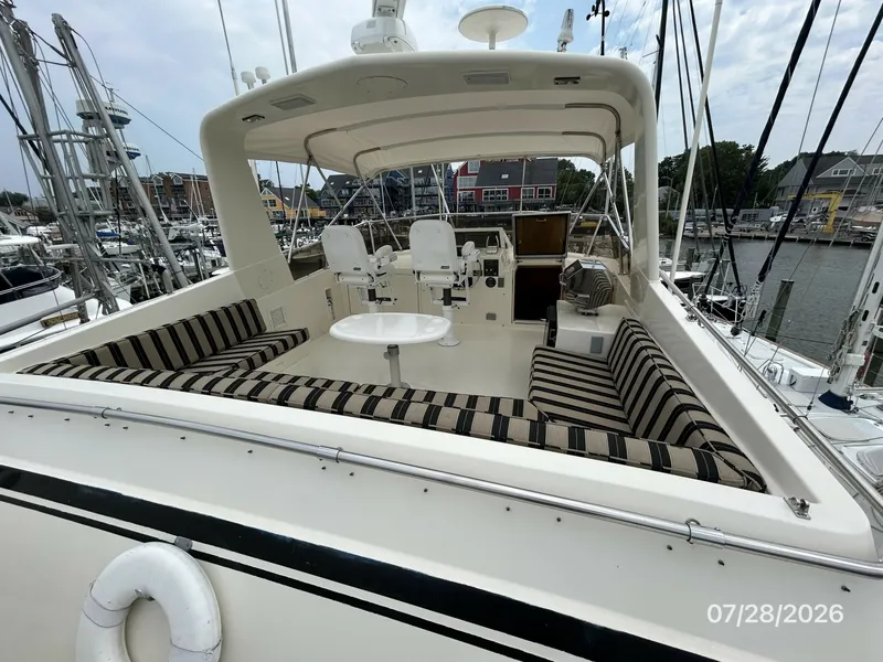 Slide: The Image of 54' Hatteras flybridge forward - 7288054