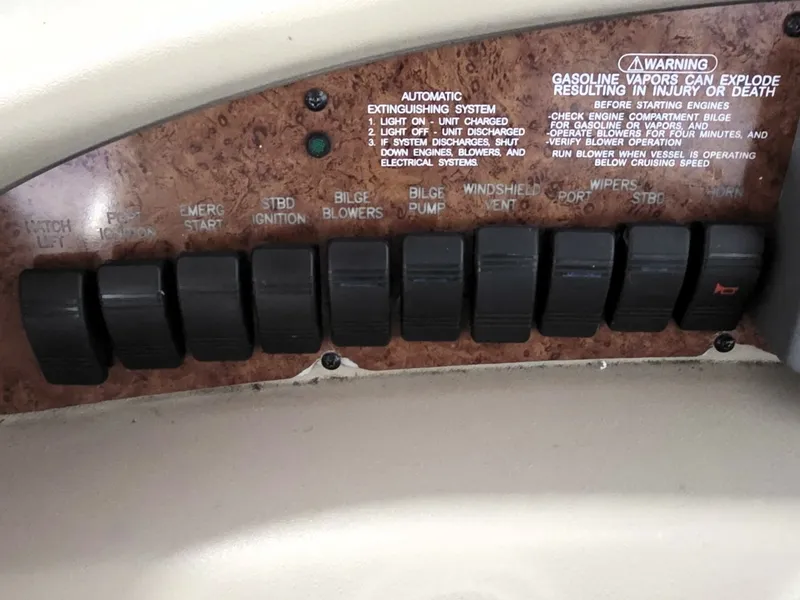 Slide: The Image of Helm Port Switches 1999 Sea Ray 340 Sundancer - 7289046