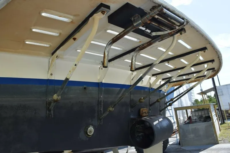 Slide: The Image of Fiberglass Swim Platform, Fold Up Swim Ladder, Stern Thruster And Underwater Light - 7509794
