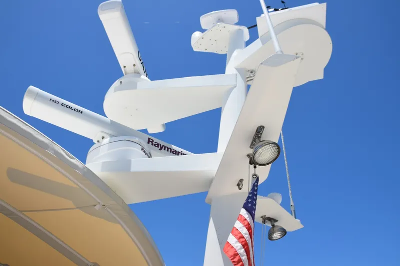 Slide: The Image of Radar Signal Mast With Dual Arrays And Starlink Antenna - 7509766