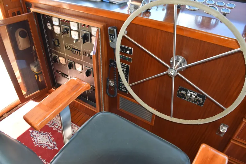 Slide: The Image of Helm Wheel With Electrical Switching Panel Open - 7509711