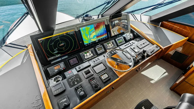 Slide: The Image of 2016 Viking 80 Enclosed Bridge- FRIGATE- Enclosed Bridge Helm - 7414456