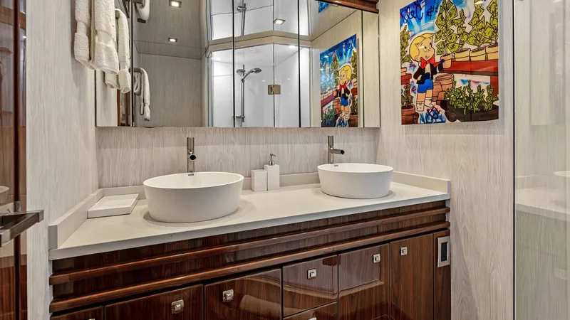 Slide: The Image of 2016 Viking 80 Enclosed Bridge- FRIGATE- Master Stateroom Head - 7414408