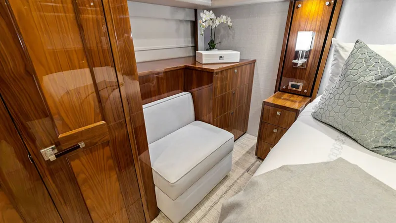 Slide: The Image of 2016 Viking 80 Enclosed Bridge- FRIGATE- Master Stateroom - 7414405