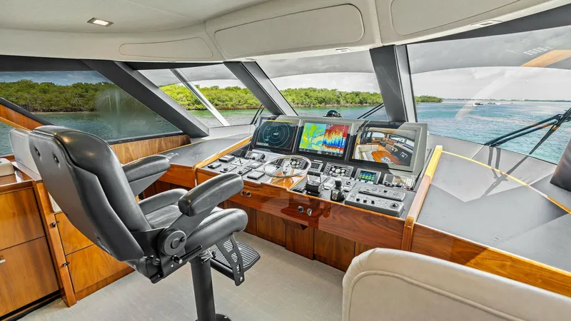 Slide: The Image of 2016 Viking 80 Enclosed Bridge- FRIGATE- Enclosed Bridge Helm - 7414453
