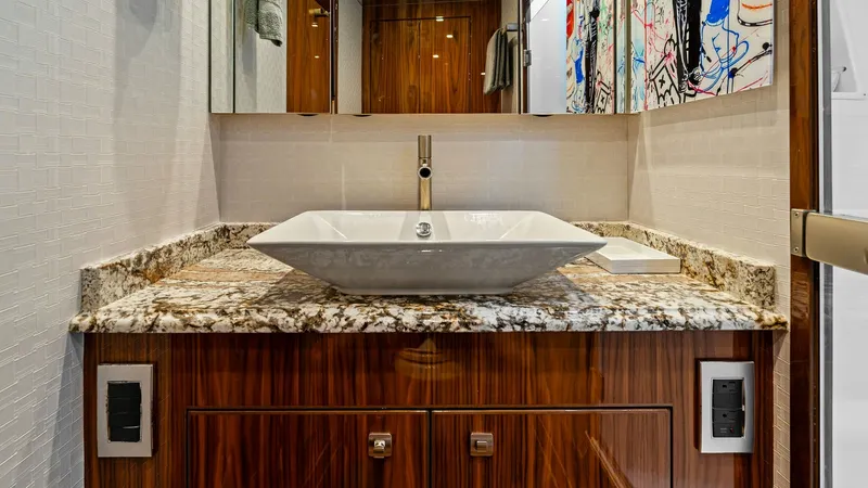 Slide: The Image of 2016 Viking 80 Enclosed Bridge- FRIGATE-Port VIP Stateroom Head - 7414428