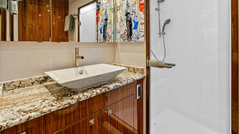 Slide: The Image of 2016 Viking 80 Enclosed Bridge- FRIGATE-Port VIP Stateroom Head - 7414427