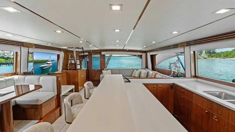 Slide: The Image of 2016 Viking 80 Enclosed Bridge- FRIGATE- Salon/Galley - 7414382