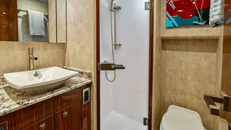 Slide: The Image of 2016 Viking 80 Enclosed Bridge- FRIGATE-Starboard Stateroom Head - 7414437