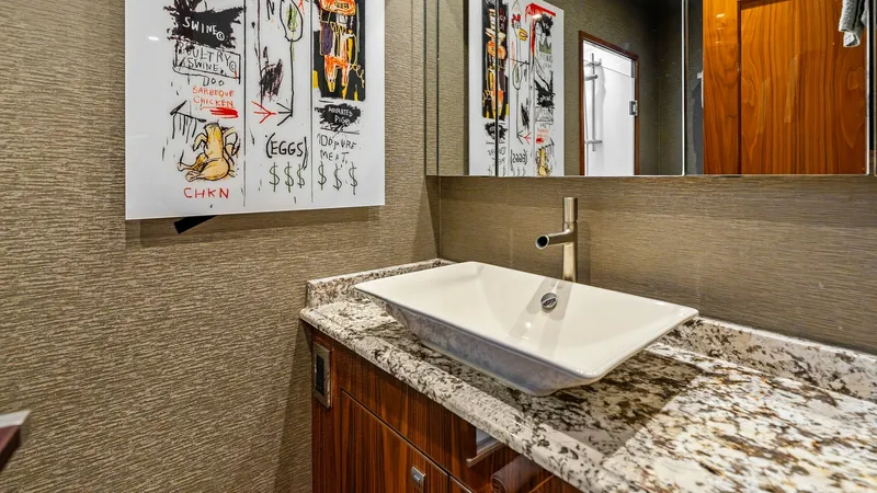 Slide: The Image of 2016 Viking 80 Enclosed Bridge- FRIGATE-FWD Stateroom Head - 7414417