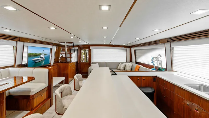 Slide: The Image of 2016 Viking 80 Enclosed Bridge- FRIGATE- Salon/ Galley - 7414381