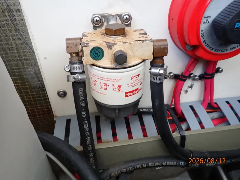 Slide: The Image of 39' Mainship generator Racor fuel filter - 7459930