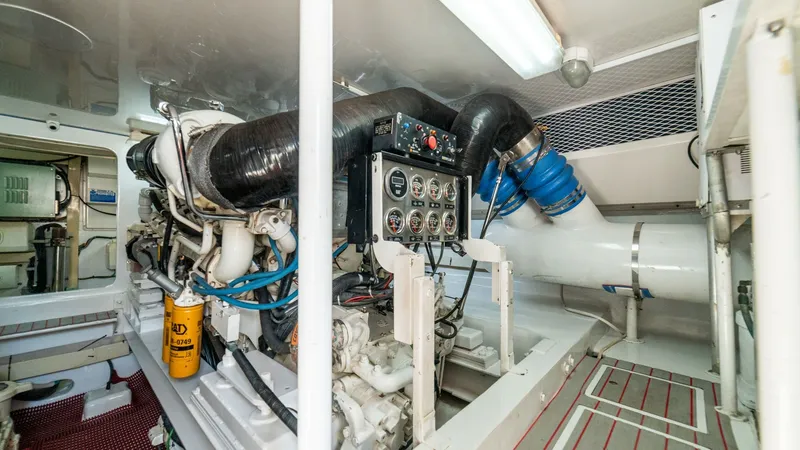 Slide: The Image of 2001 Viking 61 Convertible- Caliente- Engine Room - 7606851