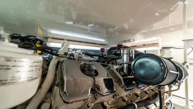 Slide: The Image of 2001 Viking 61 Convertible- Caliente- Engine Room - 7606861