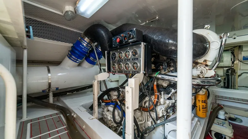 Slide: The Image of 2001 Viking 61 Convertible- Caliente- Engine Room - 7606850
