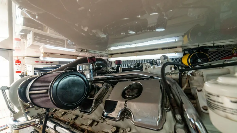 Slide: The Image of 2001 Viking 61 Convertible- Caliente- Engine Room - 7606860