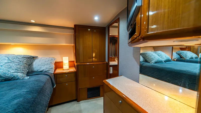 Slide: The Image of 2001 Viking 61 Convertible- Caliente- Master Stateroom - 7606802