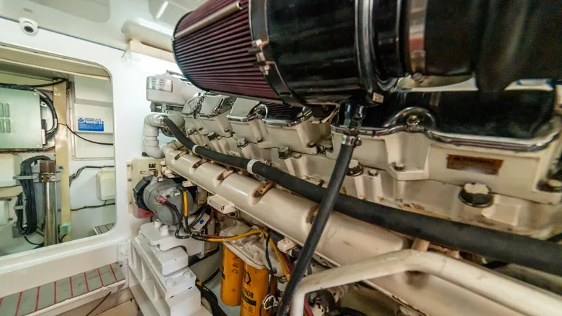 Slide: The Image of 2001 Viking 61 Convertible- Caliente- Engine Room - 7606855