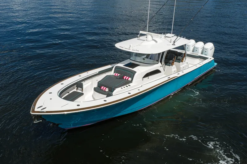 Slide: The Image of Valhalla 46 - Port Bow Profile 2025 Valhalla 46 Center Console - 7532695