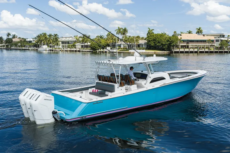 Slide: The Image of Valhalla 46 - Starboard Aft Profile 2025 Valhalla 46 Center Console - 7532689