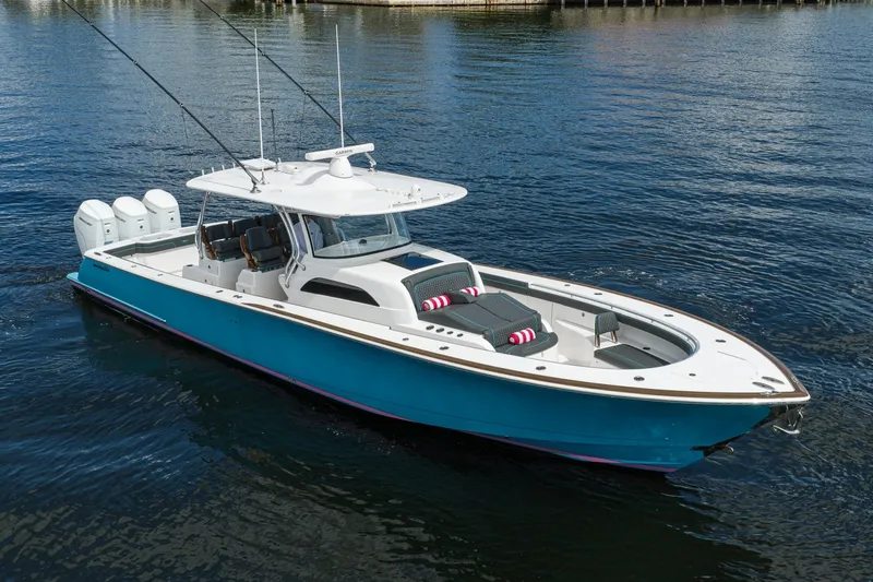 Slide: The Image of Valhalla 46 - Starboard Bow Profile 2025 Valhalla 46 Center Console - 7532691