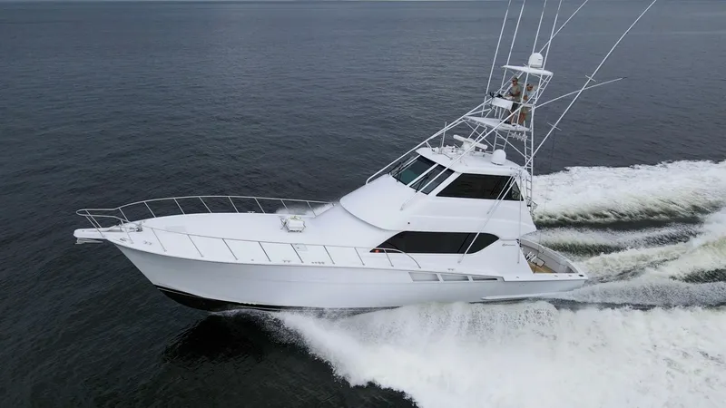 Slide: The Image of 1999 Hatteras 60 Enclosed Bridge Better Days Exteriors (3) - 7956985