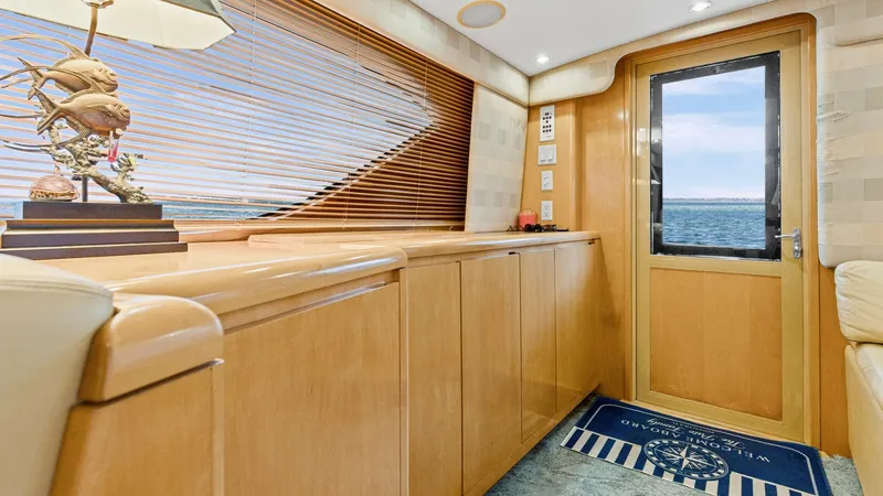Slide: The Image of 1999 Hatteras 60 Enclosed Bridge Better Days Salon - 7956934