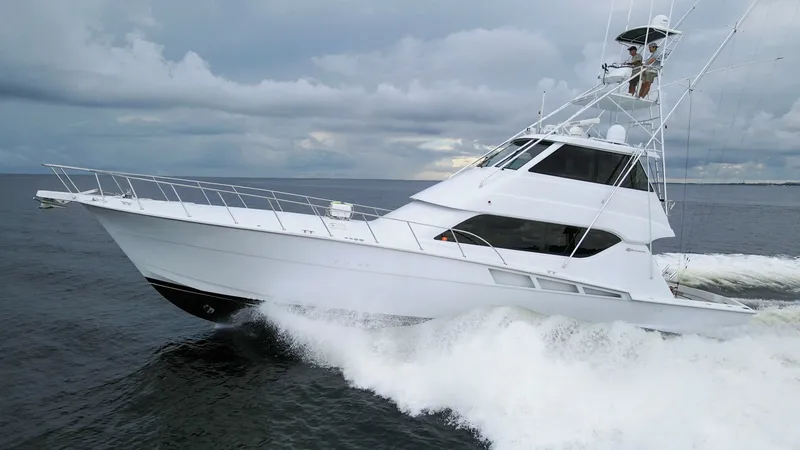 Slide: The Image of 1999 Hatteras 60 Enclosed Bridge Better Days Exteriors (12) - 7956993
